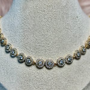 Collar Swarovski Dorado