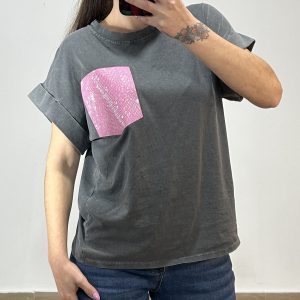 Camiseta brillo rosa