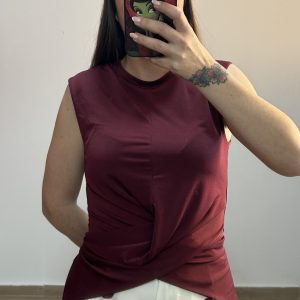 Camiseta Cristina Burdeos