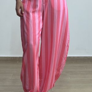 Pantalón Balloon Rayas Rosas